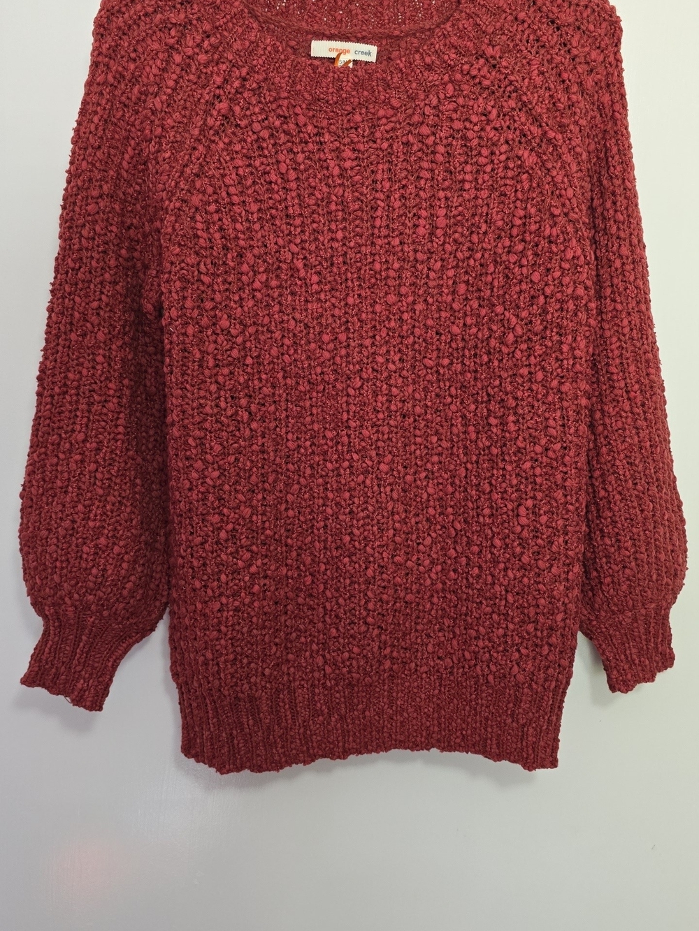 Orange Creek Women's Chunky Knit Sweater - Raspberry